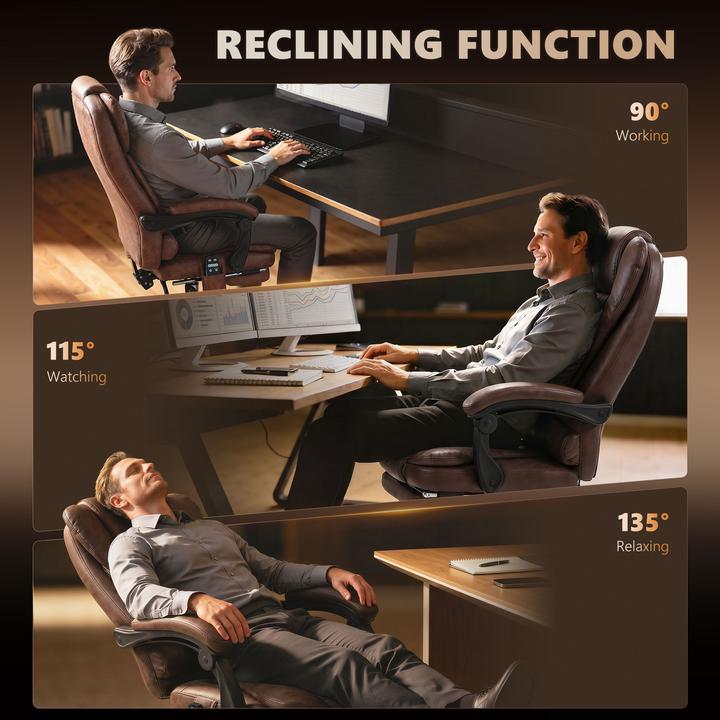 Produktbild Vinsetto Bürostuhl mit Massagefunktion (45 - 52 cm)
