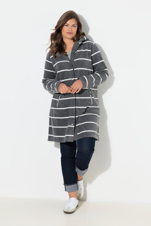 Immagine prodotto Laurasøn Giacca lunga in pile con cappuccio e maniche lunghe (58)