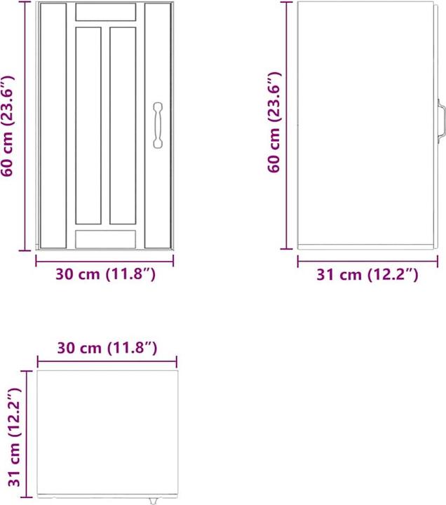 Immagine prodotto vidaXL Madlene (30 x 31 x 60 cm)