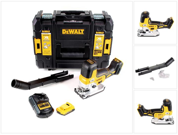 Produktbild DeWalt DCS 335 D1 Akku Stichsäge 18V + 1x Akku 2,0 Ah + 1x Schnellladegerät in TSTAK