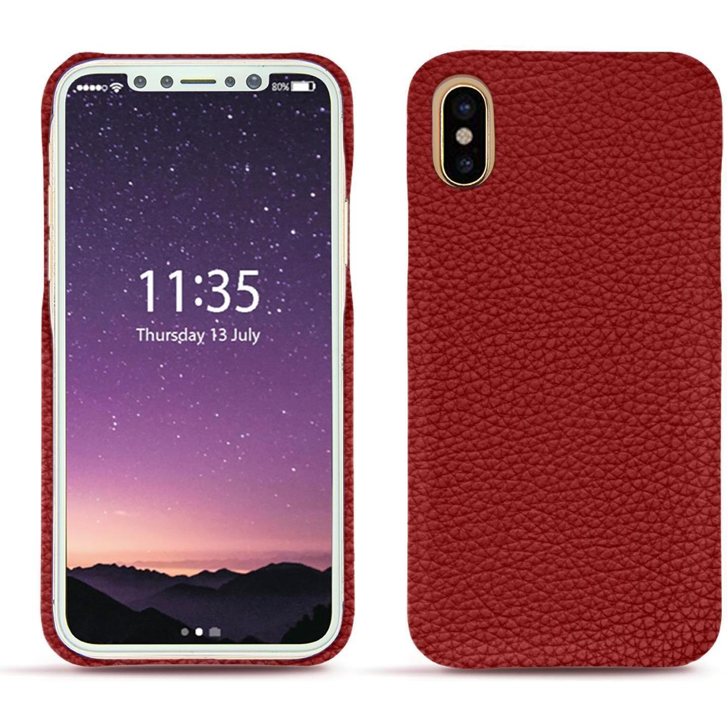 Noreve Lederschutzhülle (Apple iPhone XS), Smartphone Hülle, Rot