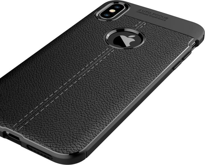 Produktbild Screenguard Apple iPhone XS Max Hülle Leather Design TPU Cover (Apple iPhone XS Max)