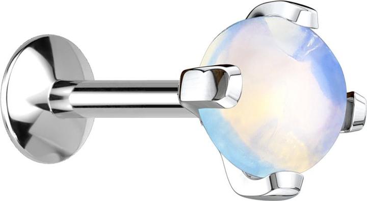 Immagine prodotto Star Piercing Micro UFO labret filo interno argento opalite pietra (senza ottone, Acciaio chirurgico 316L, Mnerale)