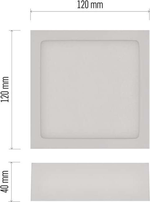 Actual product image Emos Surface-mounted LED light NEXXO, square, white, 7.6W, with Change CCT (680 lm)