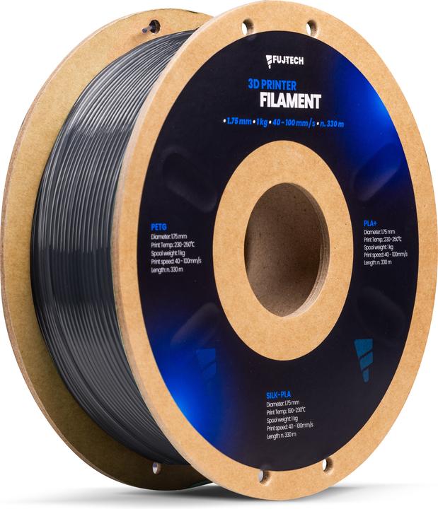 Fuj Tek PETG 3D printer filament, 1.75 mm, gray (PETG, 1.75 mm, 1460 g, Grey)