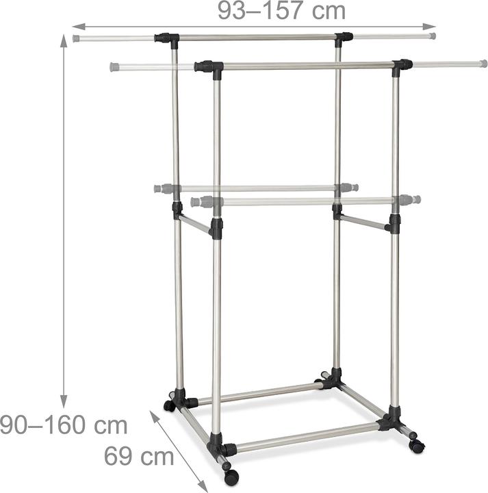 Produktbild Relaxdays Kleiderständer 2 Stangen