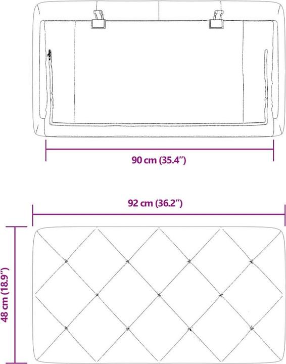 Image du produit vidaXL Kopfteil-Kissen (92 x 6 x 48 cm)
