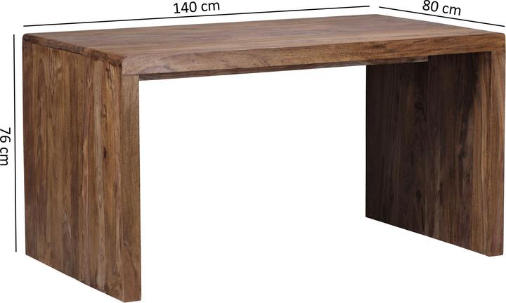 Actual product image FineBuy Desk Brown 140 cm (140 x 80 x 76 cm)