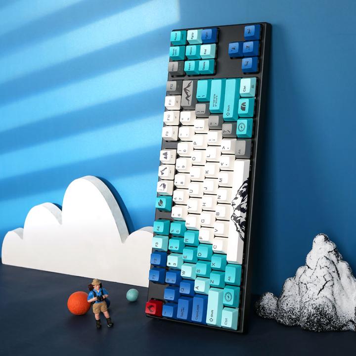 Actual product image Varmilo VEA87 Summit R1 TKL Gaming Keyboard, MX-Silent-Red, white LED - US Layout (US, Cable)