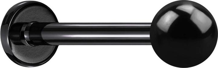 Image du produit Star Piercing Micro Labret femelle noir avec boule (sans laiton, Titane G23)