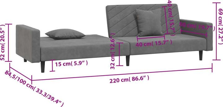 Produktbild vidaXL Schlafsofa (2-Sitzer)