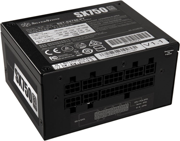 Produktbild Silverstone SST-SX750-PT V.1.1 SFX Netzteil 80 PLUS Platinum, modular - 750 Watt (750 W)
