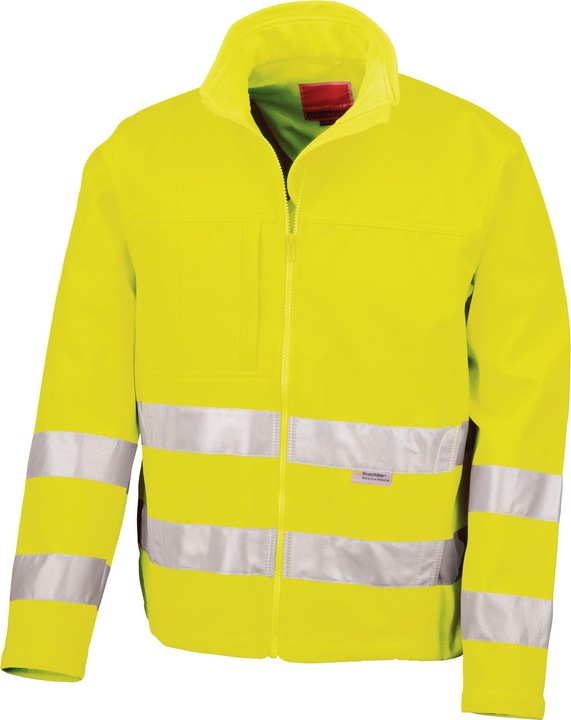 Actual product image Result Mens Hi-Vis Soft Shell Jacket (M)