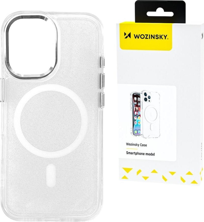 Produktbild Wozinsky Glitter Case with Mag Safe for Samsung Galaxy S25 Ultra - Clear with Glitter (Samsung Galaxy S25 Ultra)