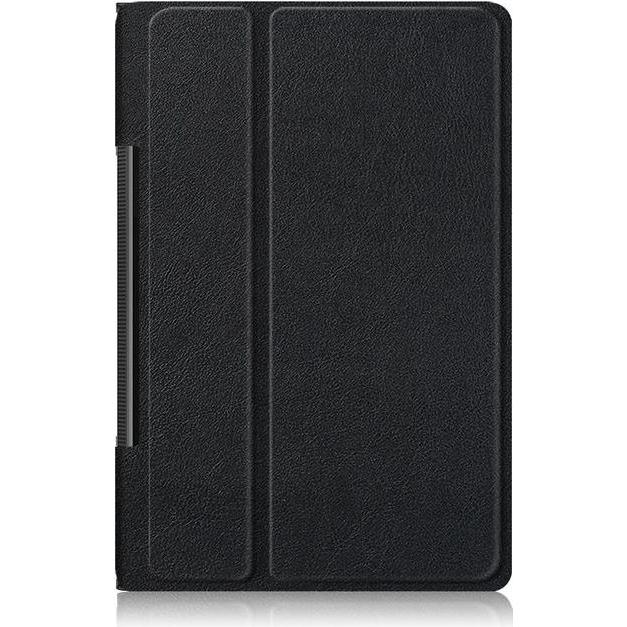 MU Classic Kunstleder Bookcover mit Kickstand (Yoga Tab 11), Tablet Hülle, Schwarz