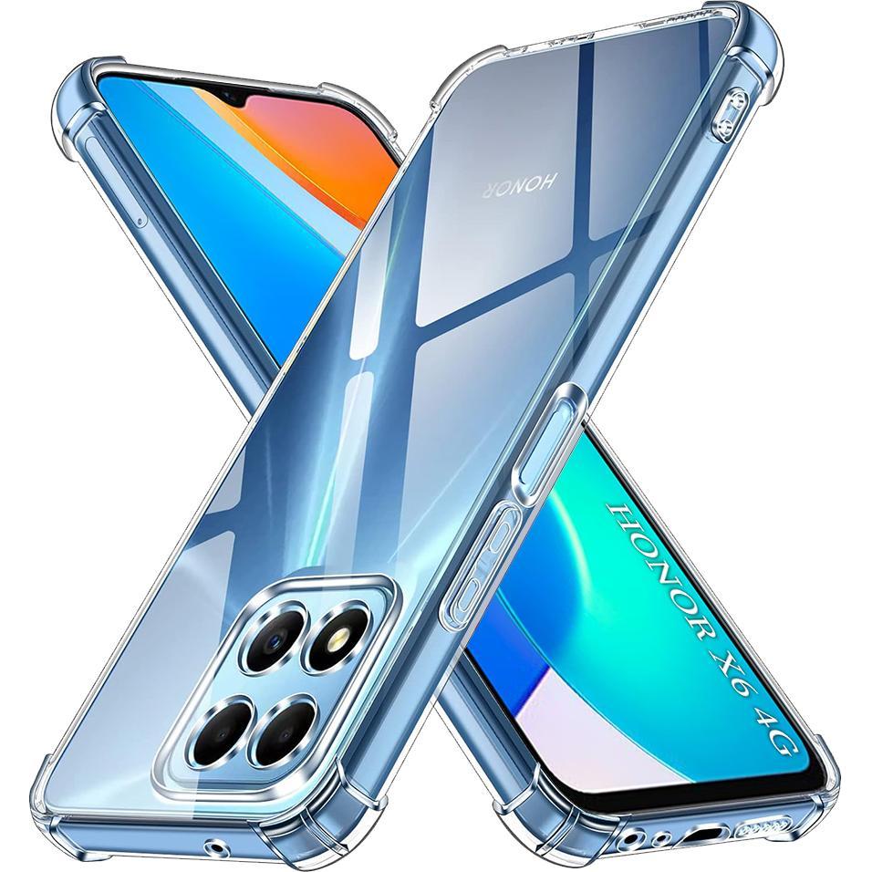 Techsuit - Shockproof Clear Silicone - Honor X6 / X8 5G / 70 Lite - Clear (Honor X6), Cover smartphone, Trasparente