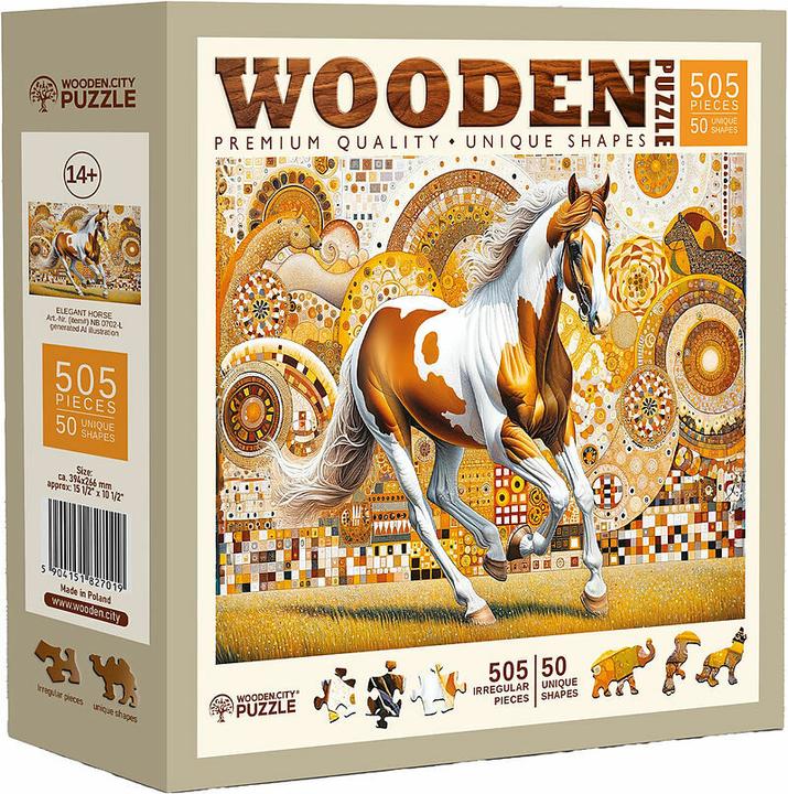 WoodenCity Puzzle Holz L Elegant Horse (505 Teile)