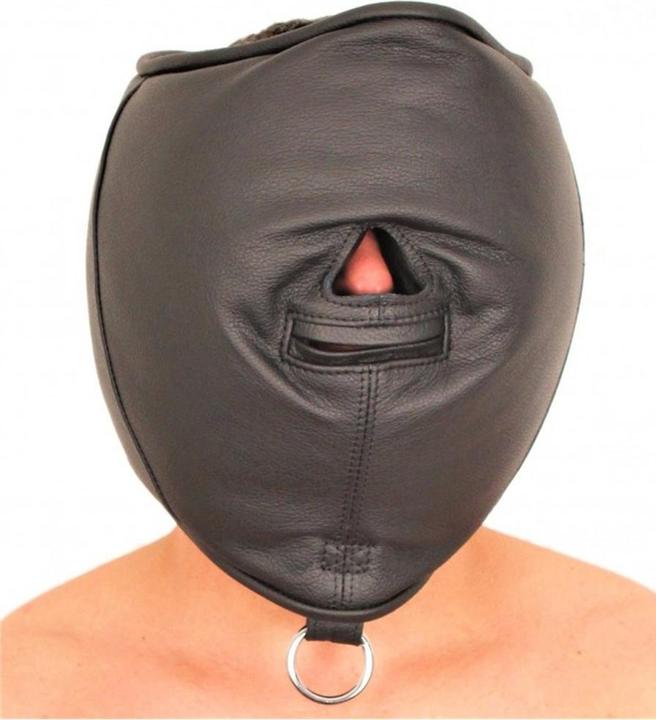 Actual product image The Red Leather balaclava "Padded