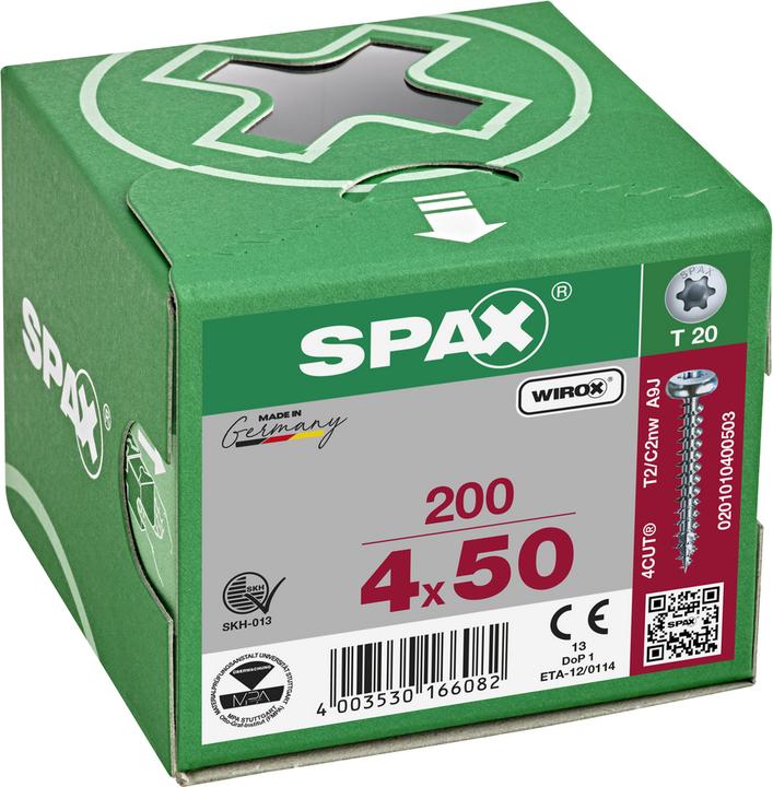 Produktbild Spax Halbrundkopf T-Star Plus T20 Vollgewinde Wirox (200 Schrauben pro Stück)