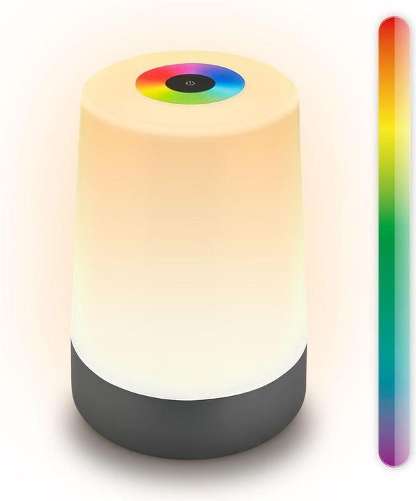 Produktbild Briloner Akku RGB+W LED Tischleuchte, Anthrazit (280 lm)