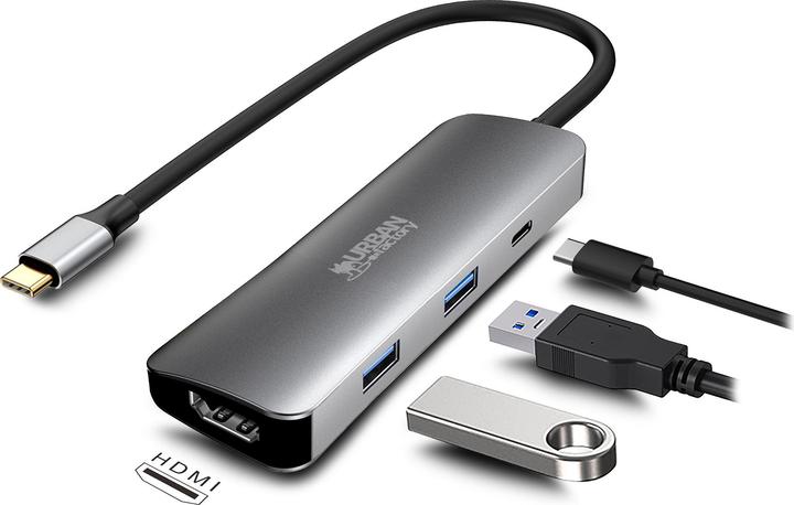 Image du produit Urban Factory Hubee 4in1 Hub Usb-C (USB-C, 4 ports)