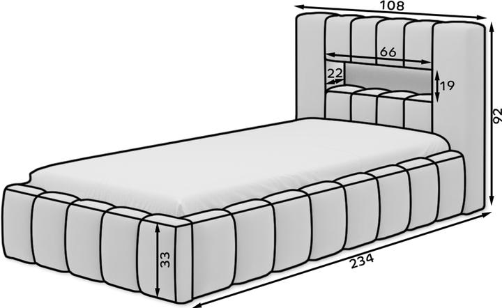 Actual product image ELTAP Lamica mit Stauraum (90 x 200 cm)