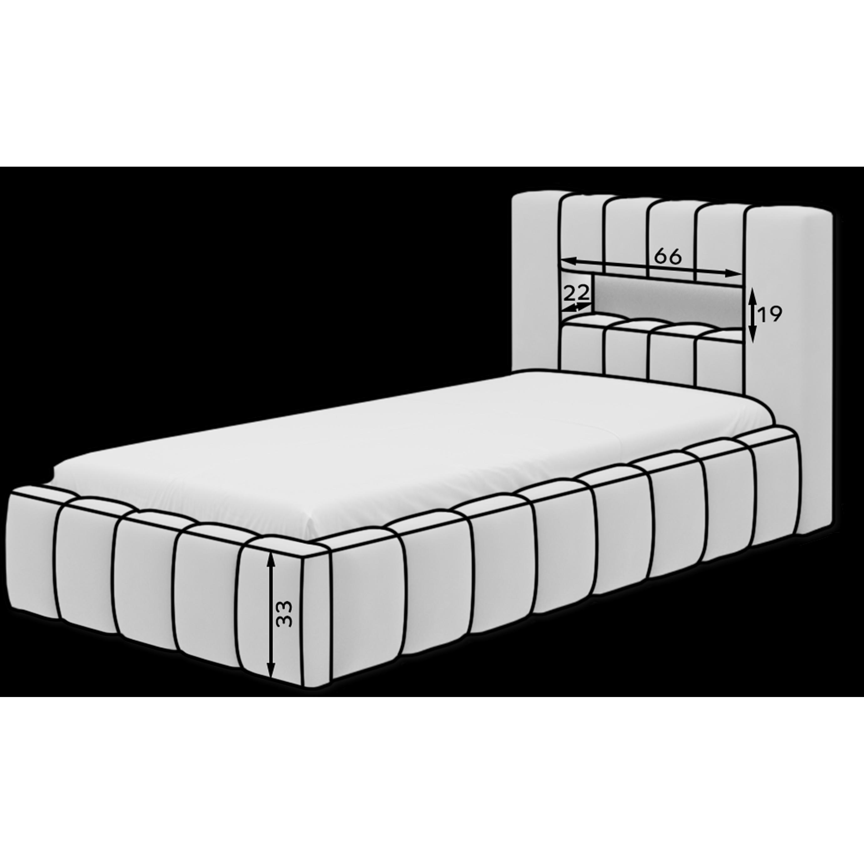 ELTAP, Bett, Lamica mit Stauraum (90 x 200 cm)