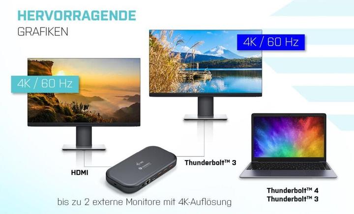 Produktbild i-tec Thunderbolt 3 Dual Docking Station (Thunderbolt, 3.20 Ports)