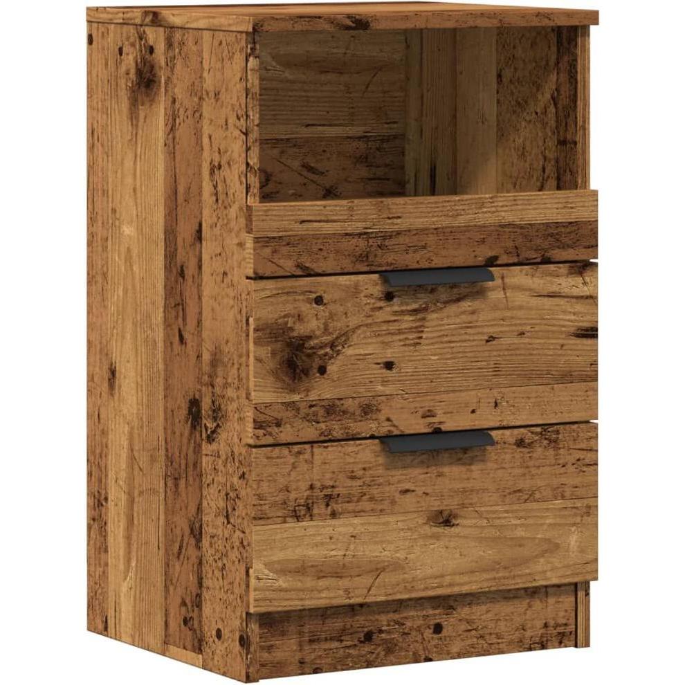 Thumbnail - VidaXL, Nachttisch, Nachttisch Nachtschrank Nachtkommode Nachtkonsole Stauraum Altholz-Optik (40 x 36 x 65 cm)