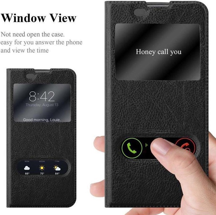 Produktbild Cadorabo Book mit View Doppelfenster Cover (LG K8)