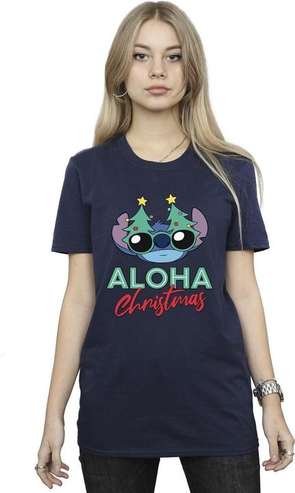 Produktbild Disney Lilo And Stitch Christmas Tree Shades TShirt (3XL)