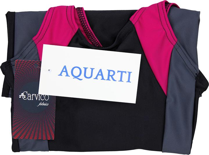 Produktbild Aquarti Mädchen Badeanzug mit Bein Ringerrücken – Sport Badeanzug mit Racerback, Chlorresistent (170)