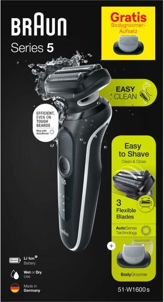 Immagine prodotto Braun Series 5 51-W1600s mit Gratis Bodyscherkopf Elektrorasierer
