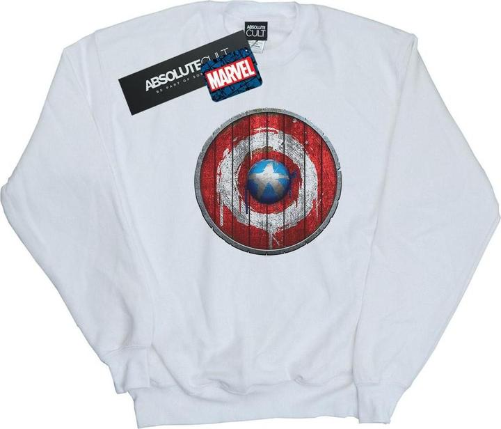 Immagine prodotto Captain America Wooden Shield Felpa Uomo (3XL)