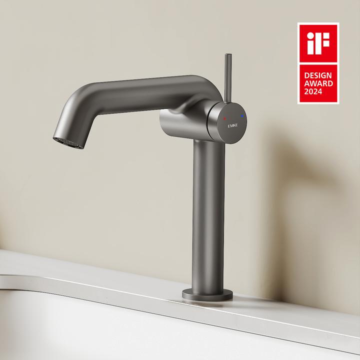 Produktbild Emke Wasserhahn Bad Messing Keramikkartusche Luftsprudler Waschtischarmatur Mischbatterie einfache Instal