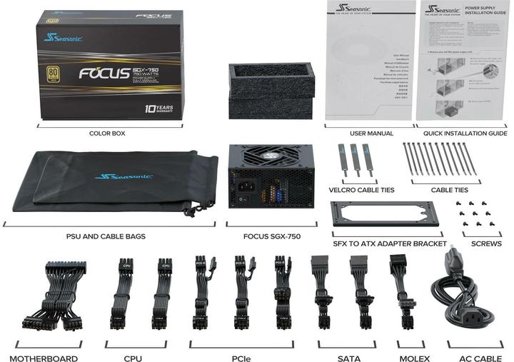 Actual product image Seasonic Focus SGX (750 W)