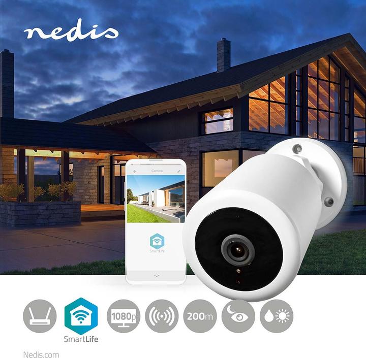 Produktbild Nedis SLNVRC01CWT SmartLife Drahtloses Kamerasystem Zusätzliche Kamera Full HD 1080p IP65 Nachtsicht (1920 x 1080 Pixels)