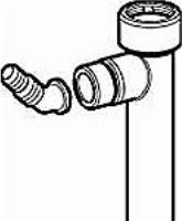 Actual product image Geberit Connection piece with compression fitting and elbow hose nozzle