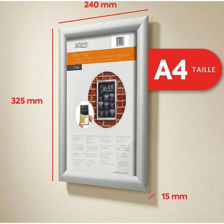 Actual product image Deflecto Wall brochure holder (A4)