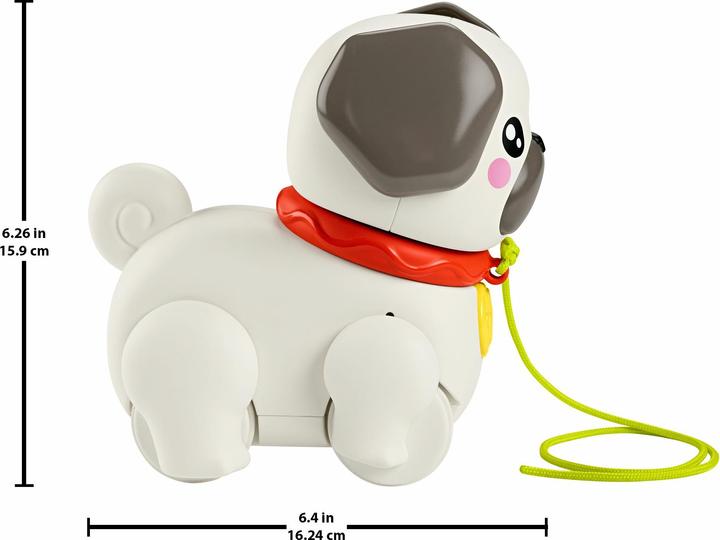 Actual product image Fisher-Price play & pull pug