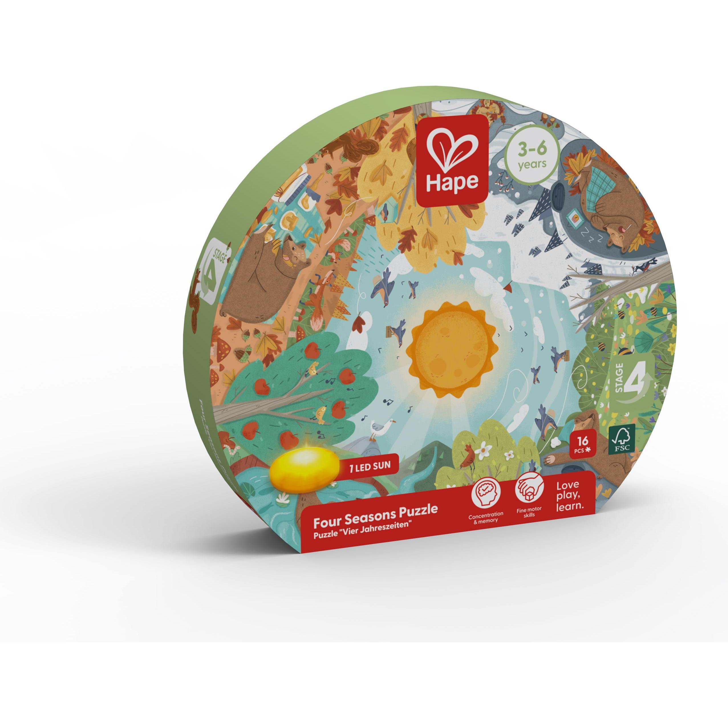 Thumbnail - Hape Puzzle Vier Jahreszeiten (16 Teile)