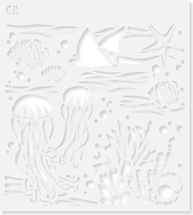 Actual product image Ciao Bella Underwater" stencil