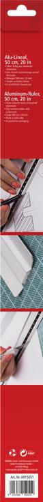 Productafbeelding Aristo Aluminium liniaal mm schaalverdeling 50cm rubberen onderlegger (50 cm)