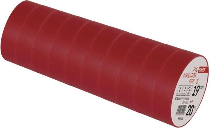 Actual product image Emos Insulating tape PVC 19mm/20m red, 10 pcs. (19 mm)
