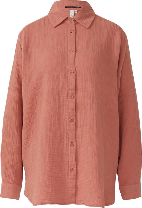 Actual product image S.Oliver Bluse Hemdbluse aus Musselin im Oversize-Schnitt (40)