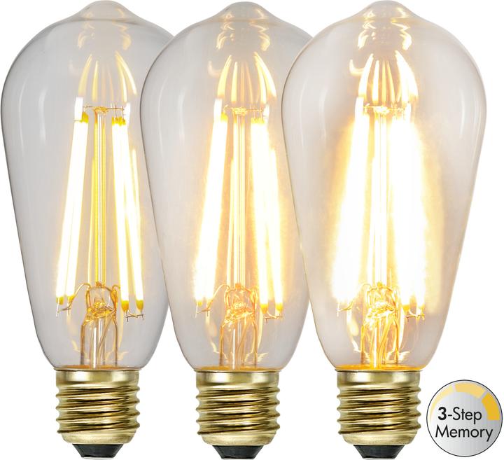 Image du produit Star Trading Ampoule LED E27 ST64 Soft Glow 3-step memory (E27, 6.50 W, 700 lm, 1 x, F)