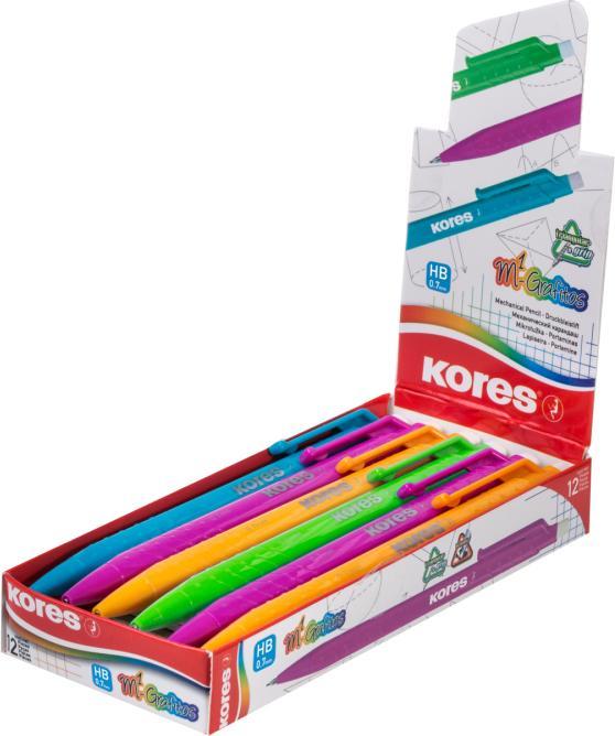 Kores M2-GRAFITOS - Druckbleistift (0.50 mm, HB, 12x)