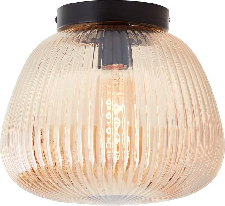 Produktbild Brilliant Kaizen Deckenleuchte 25cm amber-bernstein/schwarz matt (E27)