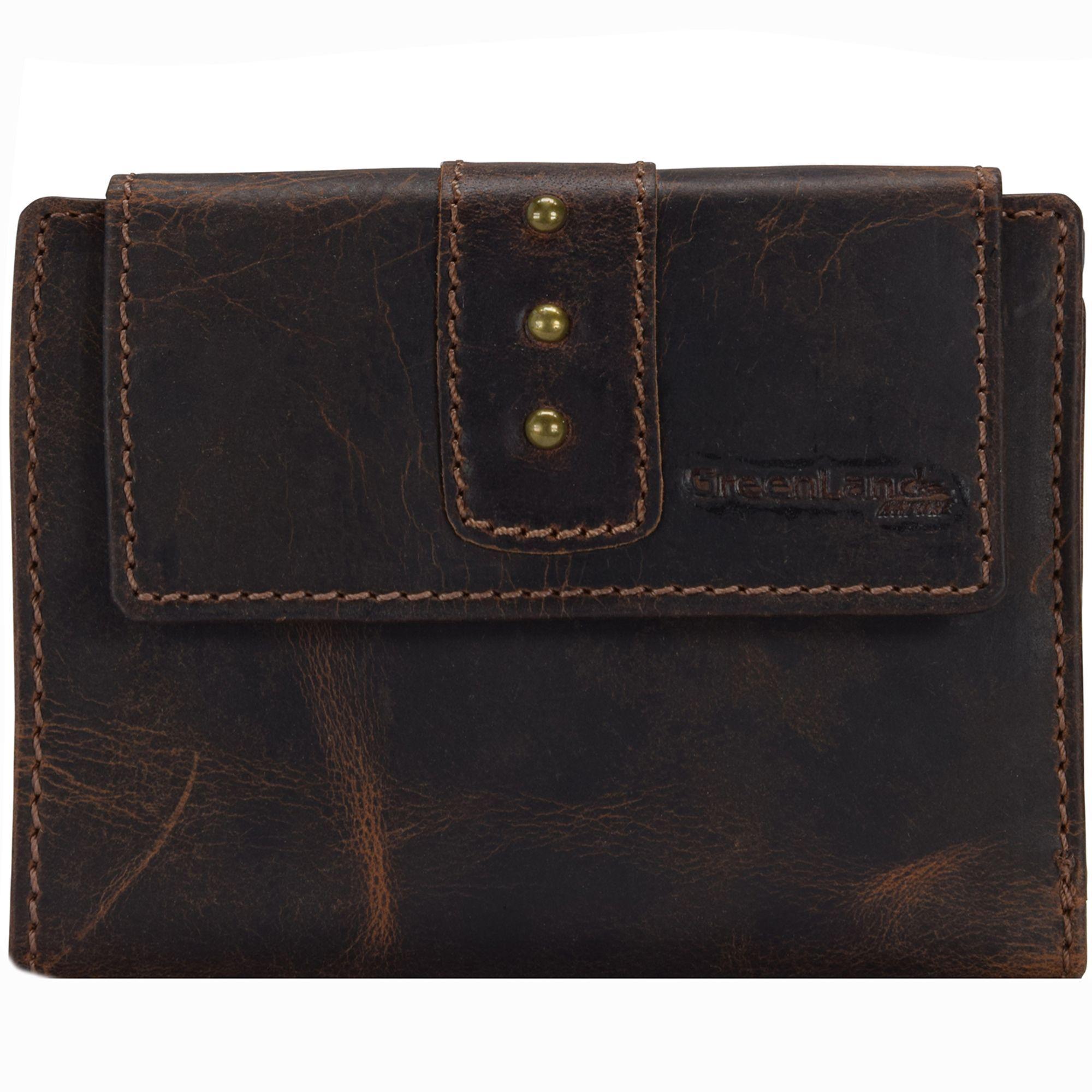 Greenland Nature, Damen, Portemonnaie, Classic Geldbörse Leder 12,5 cm, Braun