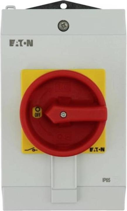 Produktbild Eaton P1-40/I2H/SVB EIN-AUS-Schalter mit NOT-Aus-Schalter, verriegelbar 40A 690V 1 x 90° Grau, Schw